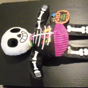 Halloween Skeleton Dog Toy - Black and White